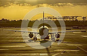 Aircraft in the airport of Barcelona