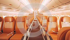 Aircraft aisle plane transportation travel airliner flight