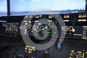 Aircraft autopilot heading controls panel display photo