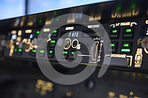 Aircraft autopilot vert speed controls panel display