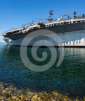 The Aircraft Carrier USS Midway on The Embarcadero