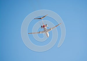 Aircraft in the clear sky photo