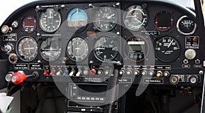 Aircraft Cockpit Instrument Panel