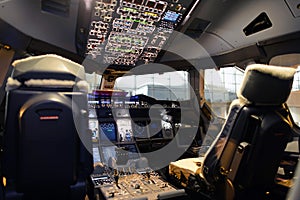 Aircraft cockpit interior