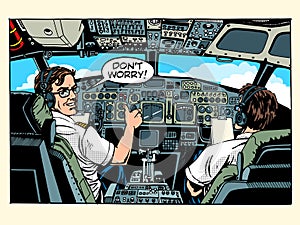 Aircraft cockpit pilots airplane captain