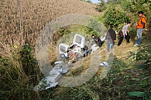 Aircraft crash in mountain