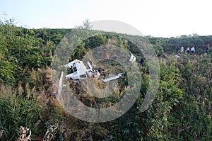 Aircraft crash in mountain