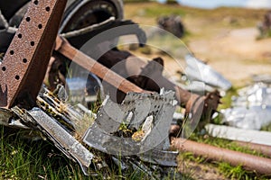 Aircraft debris from crashed plane