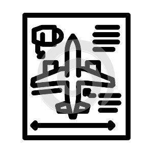 aircraft design aeronautical engineer line icon vector illustration