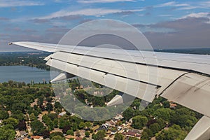 Aircraft Extended Wing Flaps for Landing or Takeoff