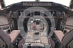 Aircraft flight-deck photo