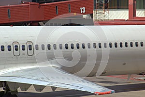 Aircraft by gate number 13