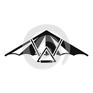 Aircraft glider icon simple vector. Fly plane