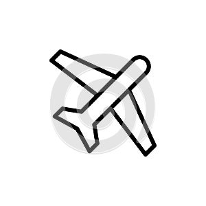 aircraft icon. Element of navigation for mobile concept and web apps. Thin line aircraft icon can be used for web and mobile