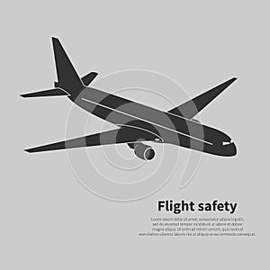 Aircraft icon isolated on background