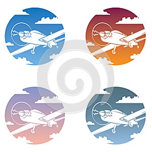 Aircraft icon set