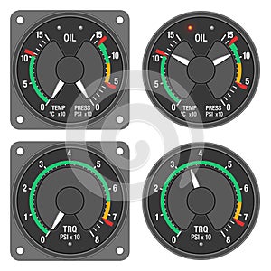 Aircraft indicators 1 - 480B dashboard set