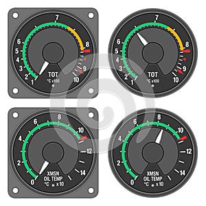 Aircraft indicators 2 - 480B dashboard set