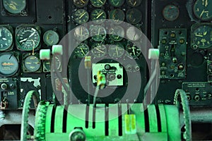 Aircraft instrument panel.