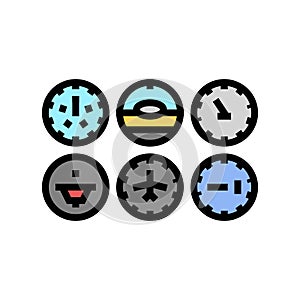 aircraft instrumentation aeronautical engineer color icon vector illustration