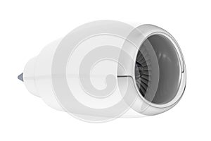Aircraft Jet Engine. 3d Rendering