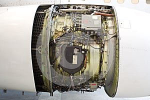 Aircraft jet engine detail