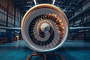 Aircraft jet engine. Generate ai