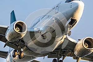 Aircraft landing and taking off at Victoria, BC, Canada