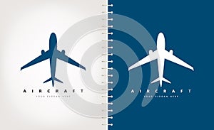 Aircraft logo vector. Transport design.