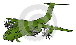 Airplane aircraft flying basic principle vector or color illustration photo