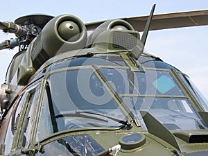 Aircraft - Military helicopter closeup photo