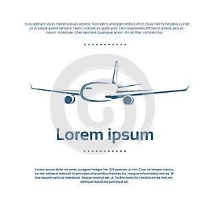 Aircraft Plane Logo Color Icon Vector