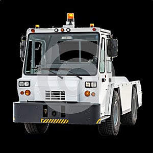 Aircraft pushback tug isolated on transparent background