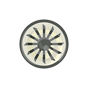 Aircraft repair motor icon flat isolated vector