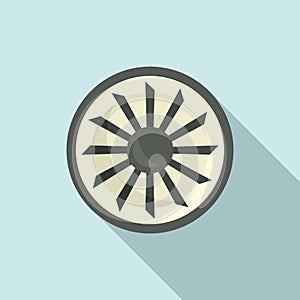 Aircraft repair motor icon, flat style