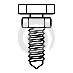 Aircraft repair screw icon, outline style