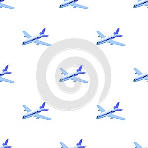 Aircraft for transportation of a large number of people. The safest air transport.Transport single icon in cartoon style