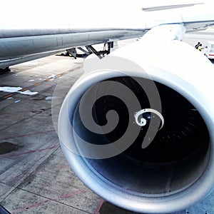 Aircraft turbine, engine. The speed of 900 km/h Power