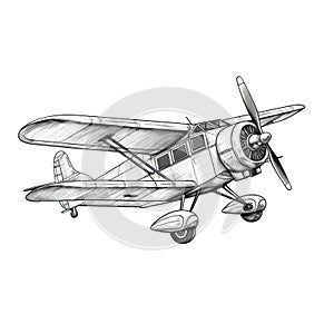 aircraft Vintage Airplane ai generated