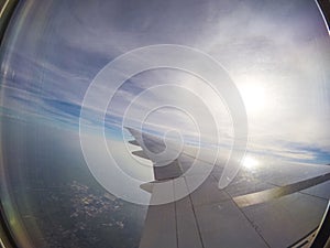 Aircraft window view