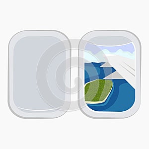 Aircraft Windows,airplane windows,window of airplane vector illustration