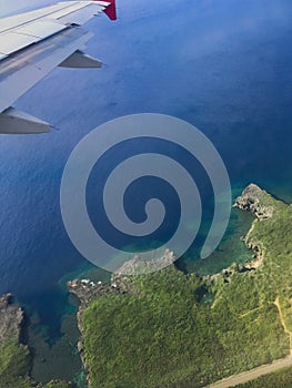 Aircraft Wing above Miyakojima, Okinawan, Japan