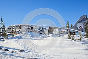 Aircraft Wreck (Miss Piggy) with Art Mural, Churchill, Canada