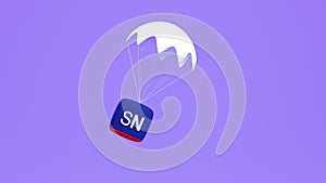 Airdrop of a crypto project with a SN symbol