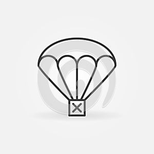 Airdrop vector thin line concept icon