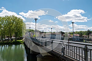 Aire sur l\'Adour bridge. New Aquitaine. France