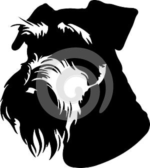 Airedale Terrier Black Silhouette Generative Ai