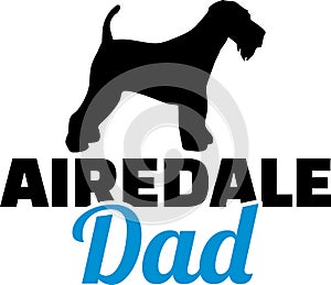 Airedale Terrier dad silhouette