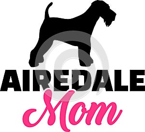 Airedale Terrier mom silhouette