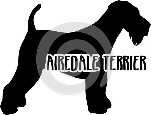 Airedale Terrier silhouette real word